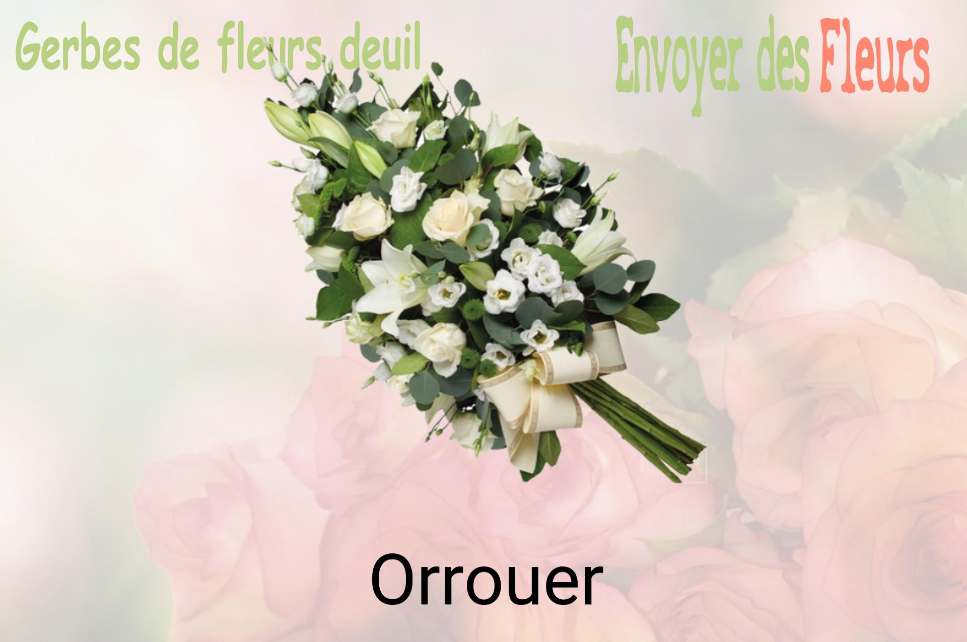 Gerbe de fleurs de deuil livrée à Orrouer